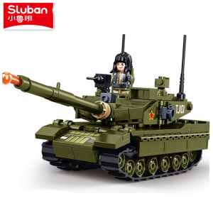 Sluban | Sluban 183PCS Army Main Battle Tank Model Building Blocks Military MBT Bricks Educational Toys for Children