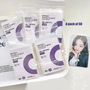 Korea Clear Kpop Photo Card Sleeve Anti-scratch Transparent Protector Bag For Popcorn Diy Game FootBall Korean idol Card Holder