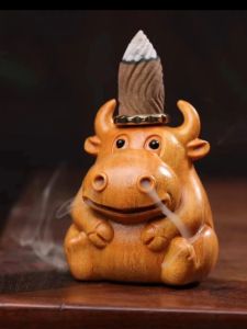 Đế Hương Gỗ Đáy Hình Bò Lên Trời Hương Thơm Từ Núi Taihang Đồ Trang Trí Nhà Thủ Công Bằng Gỗ Hương Liệu Hương Thơm an Thần