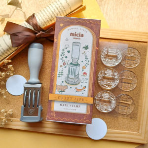 Adjustable Date Stamp Set Cat Themed Mail Stamp Replacement Date Stamping Notebook Supplies Taiwan Micia Miji Daily Learning