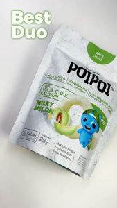 PoiPoi Snack Rasa Milky Melon 25 Gr Snack Camilan Bayi Sehat 1+ Tahun Tanpa MSG Kaya Vitamin