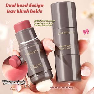 Blush Delicate Blush Cream Grooming Natural Lasting Age for Each Skin Type Glossy Moisturize Plump