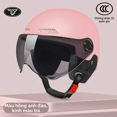Mũ Bảo Hiểm Nửa Đầu Có Khe Thoáng Cho Xe Điện