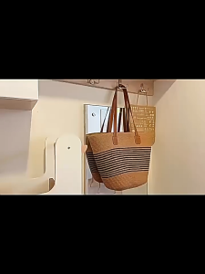 LL New Style Summer Striped Woven Bag Women All-Match Shoulder Bag Fresh Portable Tote Beg Percutian 欧美风草编包沙滩条纹手提包