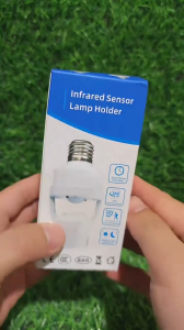SaiDeng E27 PIR Sensor Lamp Holder E27 Socket Infrared Human Body Sensing E27 Lamp Holder Motion Sensor E27 Lamp Holder Converter Socket Switch Base Gear LED Bulb Lamp Holder In Phleo