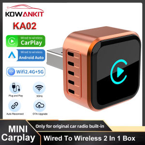 Kowankit 2026 Wireless Carplay Adapter Android Auto Carplay Usb 2in1 Plug & Play Car Dongle for Toyota VW Nissan Honda Ford Benz