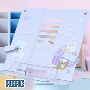 Cartoon Book Stand Portable Book Holder Reading Stand for Kids Metal Adjustable Bookstand iPad Stand