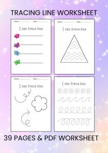 (PDF)Coloring And Tracing Line Early Learning Printable Worksheet