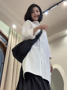 Stylish Versatile White Shirt Beautiful Spring Fashion High-End Womens Clothing European Style Heavyweight New Arrival 2025