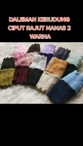 Ciput Rajut Nanas 2 Warna Bandana Zigzag