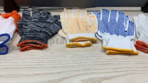 Thick Cotton Gloves Construction Durable With Rubber Coated Protective