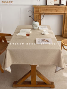 Tấm Trải Bàn Hình Chữ Nhật Màu Trơn Đơn Giản Vải Cotton Lanh Phòng Trà Phòng Ăn Chống Bụi Đa Năng Trang Trí