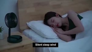 Vimite Mini Electric Table Fan USB Rechargeable Telescopic Foldable Desk Fan  Handheld 5 Speed Cooling Fan for Outdoor Camping Home Office Student