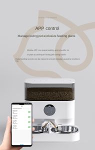 Cat Bowl Automatic Feeder WIFI Intelligent Double Visual Dog Timing Quantitative Feeding Machine เครื่องให้อาหารแมว เครื่องให้อาหารแมวอัตโนมัติ เครื่องให้อาหารแมวอัตโนมัติ รีวิว - Lazada