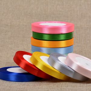 Hot Selling 22Meters/Roll12mm Satin Ribbons Polyester DIY Handmade Crafts Fabric Wedding Party Gift Decoration Bow Craft Ribbons