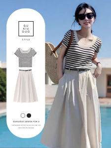 GUXIUDUO | Elegant Unique Waist Accentuating French Style Dress