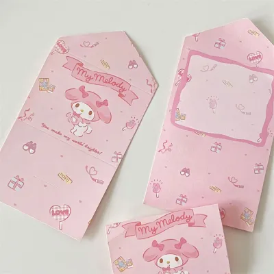 Sanrio Cute Gift Card Pochacco Cinnamoroll Kuromi Hello Kitty My Melody Pompompurin Cartoon Greeting Card 三丽鸥可爱贺卡