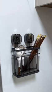 KIYO Tempat Sendok Garpu Gantung Estetik Kualitas Tinggi Stainless Steel / Rak Sendok Garpu Sumpit Dapur Portable Tempel Dinding / Rak Peralatan Makan Dapur