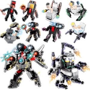 Toilet Man Vs Monitor Man Titan Assembly Toy Blocks Television Man Surveillance Man Audio Person TV Show Character Blocks