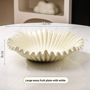 Mr.Snail | Wavy Pattern Home Ceramic Fruit Bowl