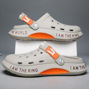 NB CROSS | NB Cross Mens 2025 New Summer Thick Bottom Clog Shoes Two-Way Wear Toe Covering Sandals Breathable EVA Slip-On Footwear