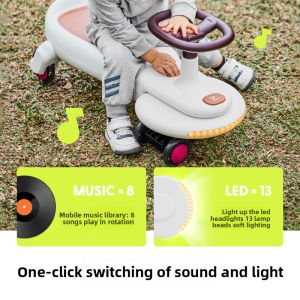 Hape | Adult-Suitable Musical Light-Up Childs Ride-On 3-Wheeler Anti-Tip