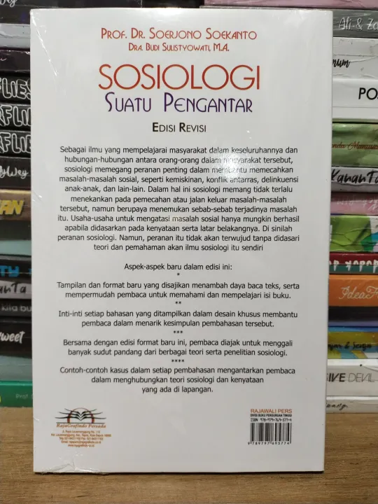 Buku SOSIOLOGI SUATU PENGANTAR EDISI REVISI PROF. DR. SOERJONO SOEKANTO ...