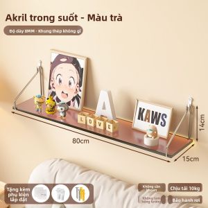 Kệ Treo Tường Trong Suốt Không Cần Khoan Acrylic