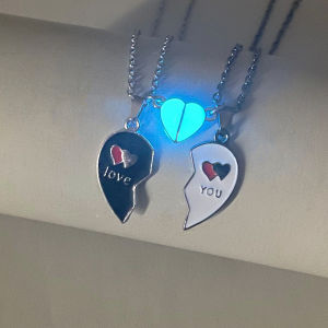 Love Heart Necklace for Couples Couple Necklace