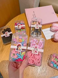 1 Set Box Kids Colorful Elastic Hair Rubber Bands Cute Hair Claw Clips Flowers Hairpins Hair Ties Hair Accessories