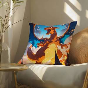 Bandai | Pokemon Collector Edition Anime Plush Pillow Cover Soft Short Plush Cushion Cover For Sofa Bedroom Home Decor Gift