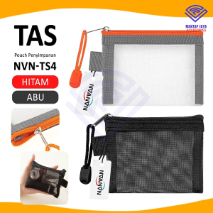 [COD] NANVAN NVN-TS4 TAS POUCHE JARING KOTAK PENYIMPANAN KABEL DATA / CHARGER / KOSMETIK / NAME CARD / KOIN REKEH TRANSPARAN
