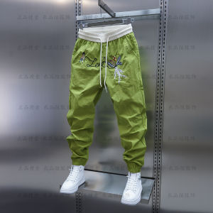 Mens Casual Harlan Pants Spring Autumn New Style Embroidered Loose Fit Sports Trousers Youth Popular Long Pants