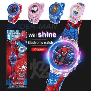 Childrens Watch Kids LED Projector Cartoon Watch Outside Sport Boys Electronic LCD Digital Watch 儿童手表发光