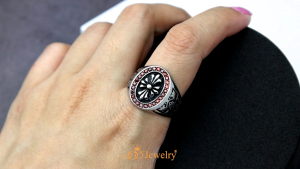 555jewelry แหวน แฟชั่น ผู้ชาย สแตนเลส สตีล แท้ ดีไซน์ ไม้กางเขน เรียบ เท่ รุ่น MNC-R1074