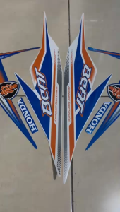 stiker striping honda beat fi 2019 putih biru lis body standar berkualitas original