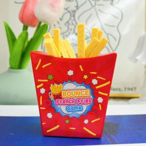 1pc Flying French Fries Desktop Game Draw French Fries Toy Party Multiplayer Tabletop Game Prank Bounce French Fries Games
