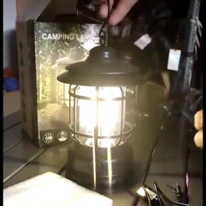 **【Garansi 30 tahun】 lampu LED lentera 3 COB lampu kemah retro outdoor tahan air canping lampu tenda LED emergency**