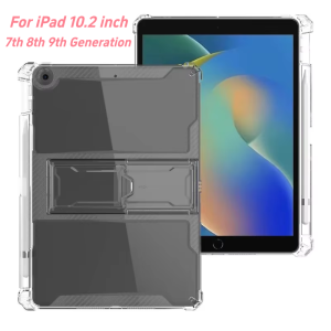 Fall-Proof Transparent Case for iPad 10.2inch Clear Cover Funda for iPad 8th 7th 9th Generation 2019-2020-2021 Compatible Models