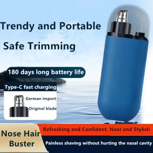 Nose Trimmer Electric nose hair trimmer nose trimmer for madam and men set rechargeable Germany original stainless steel blade Portable Washable Type-C Removal Personal Care Tools Razor shaver Face Clean Trimmer for Trimmer Mini Nose Hair Cleaner