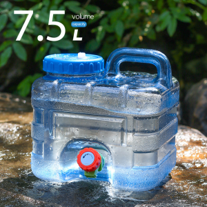 15-3L Camping Water Tank with Spigot Water Storage Carrier Multifunction Water Storage Container for Hiking Self-Driving Tour
