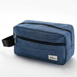 Mens Travel Toiletry Bag Waterproof PU Cosmetic Bag Handheld Moisture Proof Storage Pouch Portable Organizer for Business Trip