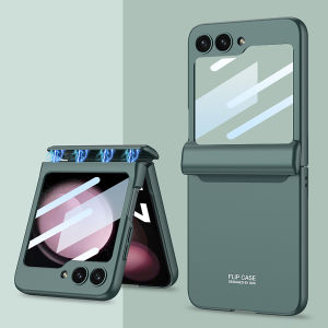 เคสสำหรับ Samsung Galaxy Z Flip 5 (Flip5 5G) ชุด Flip3, Flip4, Flip5 Z พร้อมบานพับสำหรับ ZFlip3, ZFlip4, ZFlip5 ฝากรอบกันกระแทกสุด