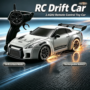 2.4GHz High Speed RC Drift Car Racing Toys with Turbo for Kids and Adults Rechargeable Battery
