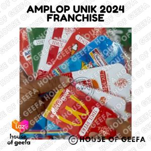 1 Pack isi 10 PCS Amplop Lebaran New 2024 - Amplop Lebaran Edisi Franchise Waralaba - Amplop Idul Fitri Lucu Karakter Unik Viral
