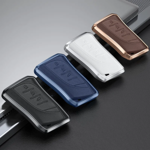 Ultra Lightweight Aluminium Alloy Smart Car Key Fob Cover Case Protector Remote Shell Holder Genuine Leather Buttons Protection Keychain For Lexus RZ NX ES UX LX RX 200 250h 300 350h 450h 260h 300h 500h 600h 450e