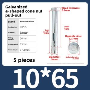 BAIRUITE | 304 Stainless Steel Hex External Expansion Bolt
