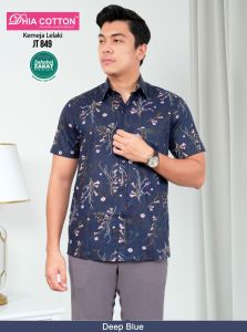 Sedondon Kurung Cotton By Dhia Cotton Tema Deep Blue / biru gelap kod 849