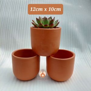 Chậu đất nung Bình Dương - Trụ trứng 1210 miệng chậu 12cm chiều cao 10cm