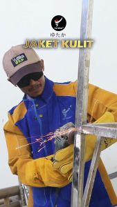 Jaket Las Welding Full Kulit Anti Panas Tebal